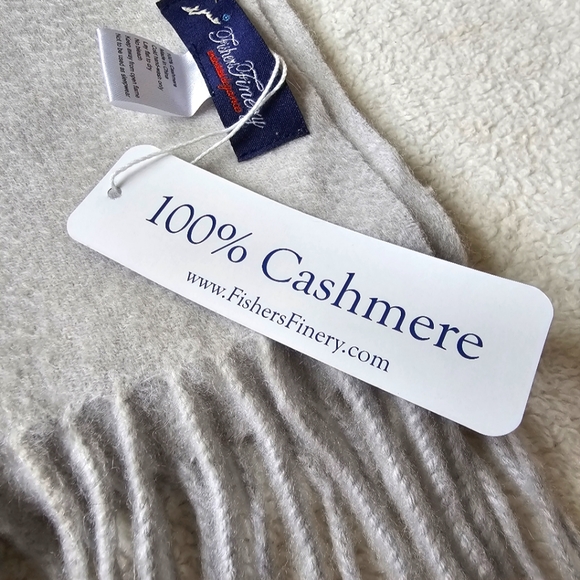100% Pure Cashmere Scarf by Fishers Finery High Quality Design, 70"x12" - Picture 8 of 10